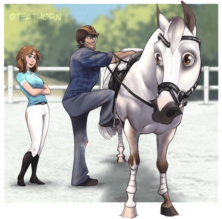 3x fullbody renders + sketchy bg