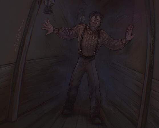 Fullbody render + sketchy bg